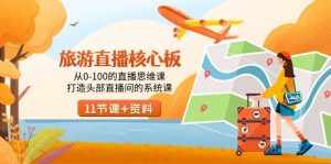 （9003期）旅游-直播核心板，从0-100的直播思维课，打造头部直播间的系统课-泰戈创艺资源库