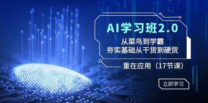 （8964期）AI学习班2.0：从菜鸟到学霸，夯实基础从干货到硬货，重在应用（17节课）-泰戈创艺资源库