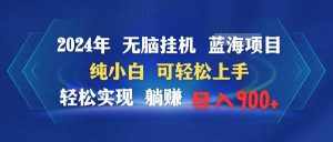 （9096期）2024年无脑挂机蓝海项目 纯小白可轻松上手 轻松实现躺赚日入900+-泰戈创艺资源库