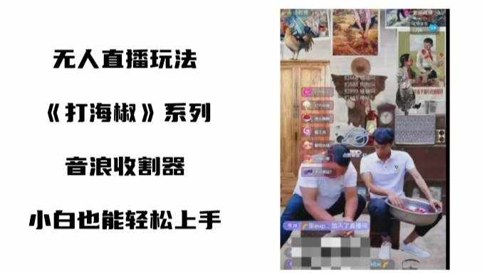 （8661期）打海椒无人直播整蛊项目，小白轻松上手撸音浪收割器（教程+工具+素材）-泰戈创艺资源库