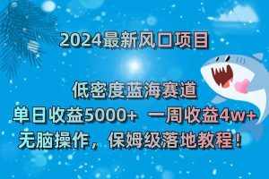 （8545期）2024最新风口项目 低密度蓝海赛道，日收益5000+周收益4w+ 无脑操作，保…-泰戈创艺资源库