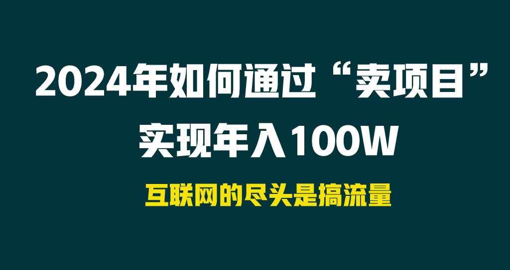 （9147期） 2024年如何通过“卖项目”实现年入100W-泰戈创艺资源库