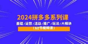 (10019期)2024拼多多系列课:基础/运营/活动/推广/玩法/大模块(62节视频课)-泰戈创艺资源库