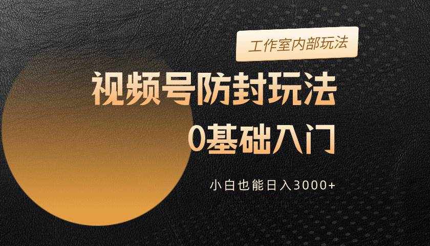 （10107期）2024视频号升级防封玩法，零基础入门，小白也能日入3000+-泰戈创艺资源库