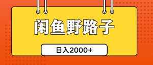 (10679期)闲鱼野路子引流创业粉,日引50+单日变现四位数-泰戈创艺资源库