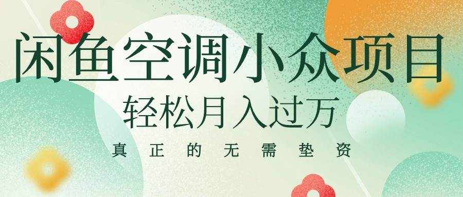 （10525期）闲鱼卖空调小众项目 轻松月入过万 真正的无需垫资金-泰戈创艺资源库