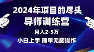 (9691期)2024年做项目的尽头是导师训练营,互联网最牛逼的项目没有之一,月入3-5…-泰戈创艺资源库