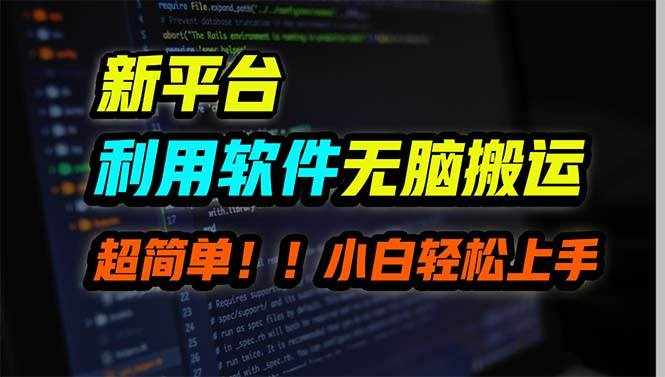 （9745期）新平台用软件无脑搬运，月赚10000+，小白也能轻松上手-泰戈创艺资源库