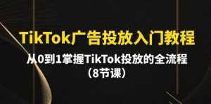 （10085期）TikTok广告投放入门教程，从0到1掌握TikTok投放的全流程（8节课）-泰戈创艺资源库
