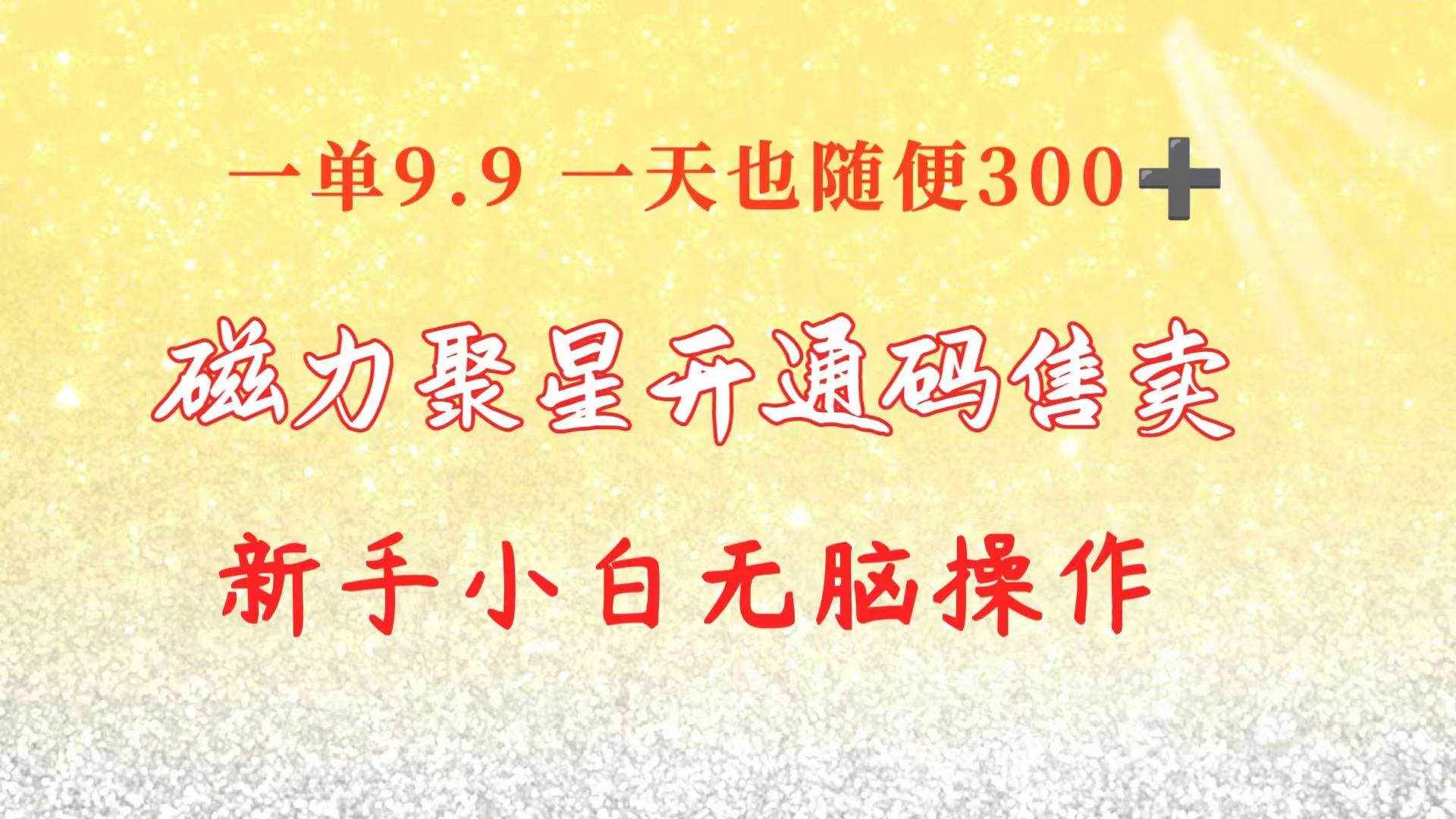 （10519期）快手磁力聚星码信息差 售卖  一单卖9.9  一天也轻松300+ 新手小白无脑操作-泰戈创艺资源库