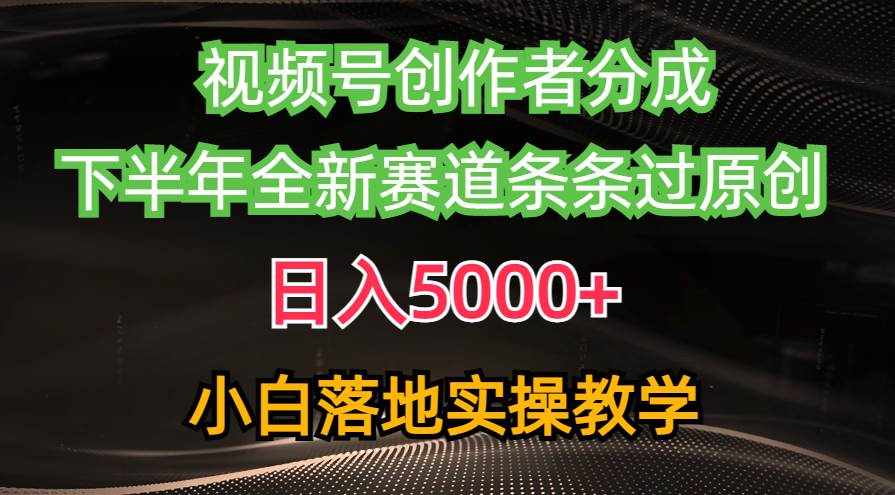 （10294期）视频号创作者分成最新玩法，日入5000+  下半年全新赛道条条过原创，小…-泰戈创艺资源库