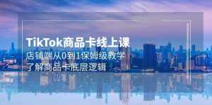(9843期)Tk商品卡线上课,店铺端从0到1保姆级教学,了解商品卡底层逻辑(20节)-泰戈创艺资源库