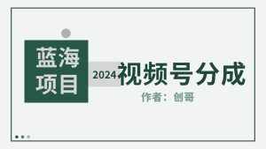 （9676期）【蓝海项目】2024年视频号分成计划，快速开分成，日爆单8000+，附玩法教程-泰戈创艺资源库
