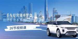 （10361期）二手车经营·效率罗盘，用经营 效率罗盘玩转二手车生意（26节视频课）-泰戈创艺资源库