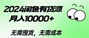 (10338期)2024闲鱼有货源,月入10000+2024闲鱼有货源,月入10000+-泰戈创艺资源库