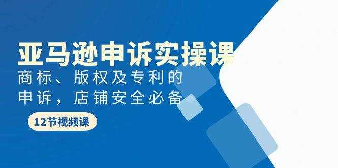 （9754期）亚马逊-申诉实战课，​商标、版权及专利的申诉，店铺安全必备-泰戈创艺资源库