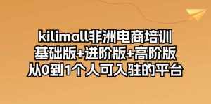 (10374期)kilimall非洲电商培训,基础版+进阶版+高阶版 从0-1个人可入驻的平台-12节-泰戈创艺资源库