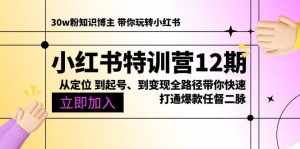 (10666期)小红书特训营12期:从定位 到起号、到变现全路径带你快速打通爆款任督二脉-泰戈创艺资源库