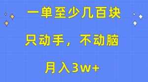 （10356期）一单至少几百块，只动手不动脑，月入3w+。看完就能上手，保姆级教程-泰戈创艺资源库