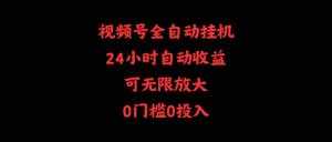 （10031期）视频号全自动挂机，24小时自动收益，可无限放大，0门槛0投入-泰戈创艺资源库
