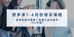 (10495期)拼多多1-4月份培训课程,自然流强付费推广全套打法和细节(86节课)-泰戈创艺资源库