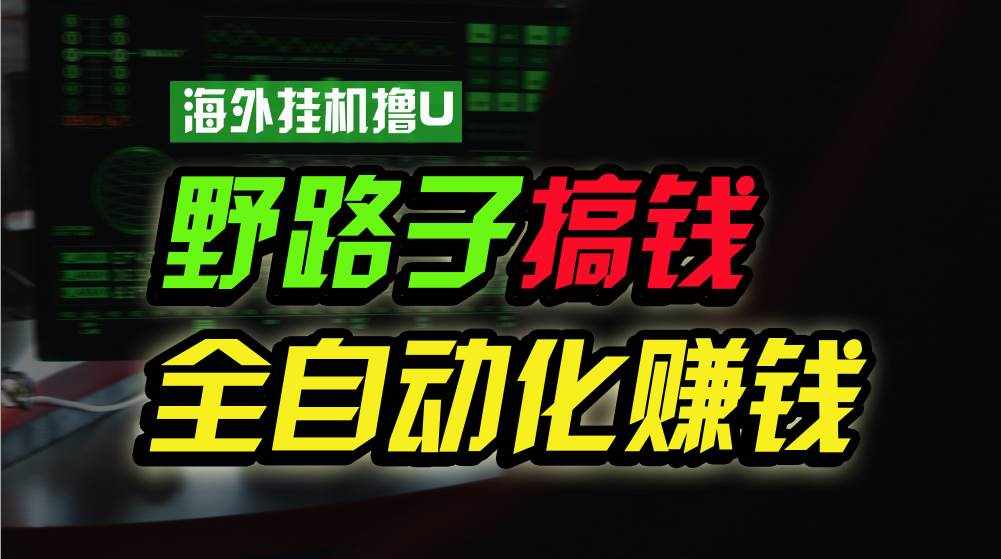 （10366期）海外挂机撸U新平台，日赚8-15美元，全程无人值守，可批量放大，工作室…-泰戈创艺资源库