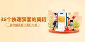 (9644期)分享36个快速获客的高招:轻松解决缺少客户问题,有效才是硬道理-泰戈创艺资源库