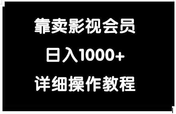 （9509期）靠卖影视会员，日入1000+-泰戈创艺资源库