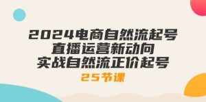 (10609期)2024电商自然流起号,直播运营新动向 实战自然流正价起号-25节课-泰戈创艺资源库