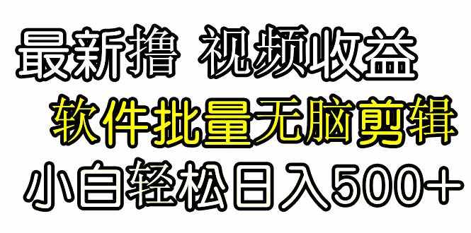 （9569期）发视频撸收益，软件无脑批量剪辑，第一天发第二天就有钱-泰戈创艺资源库