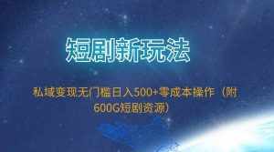 (9894期)短剧新玩法,私域变现无门槛日入500+零成本操作(附600G短剧资源)-泰戈创艺资源库
