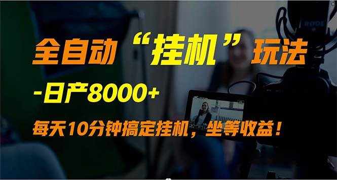 （9596期）全自动“挂机”玩法，实现睡后收入，日产8000+-泰戈创艺资源库
