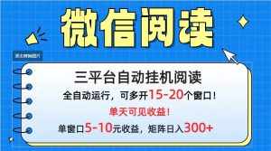 （9666期）微信阅读多平台挂机，批量放大日入300+-泰戈创艺资源库