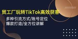 (10302期)外贸工厂玩转TikTok高效获客,多种引流方式/账号定位/爆款打造/全方位讲解-泰戈创艺资源库