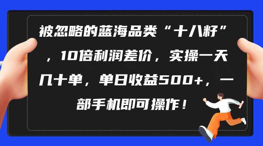 （10696期）被忽略的蓝海品类“十八籽”，10倍利润差价，实操一天几十单 单日收益500+-泰戈创艺资源库