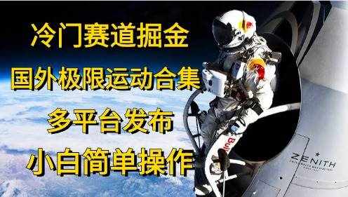 （10745期）冷门赛道掘金，国外极限运动视频合集，多平台发布，小白简单操作-泰戈创艺资源库