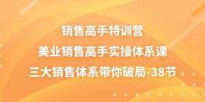 (10939期)销售-高手特训营,美业-销售高手实操体系课,三大销售体系带你破局-38节-泰戈创艺资源库