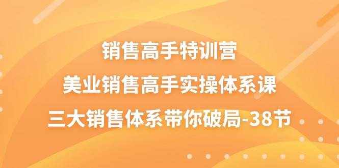 （10939期）销售-高手特训营，美业-销售高手实操体系课，三大销售体系带你破局-38节-泰戈创艺资源库