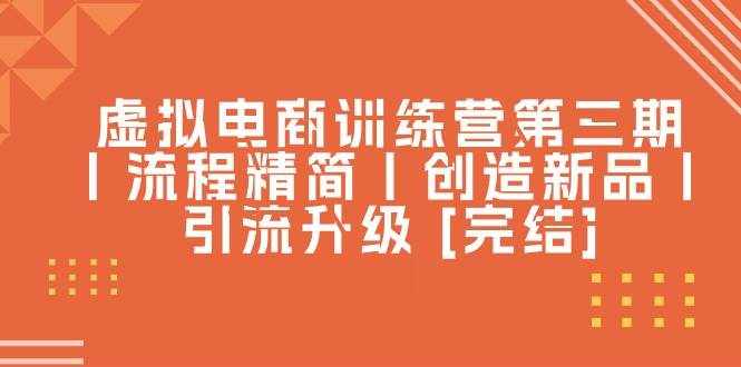 （10960期）虚拟电商训练营第三期丨流程精简丨创造新品丨引流升级 [完结]-泰戈创艺资源库