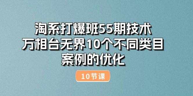 （10996期）淘系打爆班55期技术：万相台无界10个不同类目案例的优化（10节）-泰戈创艺资源库