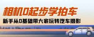 相机0起步学拍车：新手从0基础带大家玩转汽车摄影(18节课)-泰戈创艺资源库