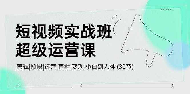 （10836期）短视频实战班-超级运营课，|剪辑|拍摄|运营|直播|变现 小白到大神 (30节)-泰戈创艺资源库
