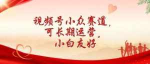 视频号小众赛道,可长期运营,小白友好【揭秘】-泰戈创艺资源库