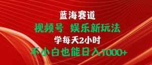 （10818期）蓝海赛道视频号 娱乐新玩法每天2小时小白也能日入1000+-泰戈创艺资源库