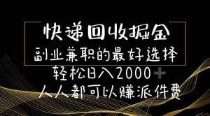 (11061期)快递回收掘金副业兼职的最好选择轻松日入2000-人人都可以赚派件费-泰戈创艺资源库