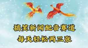 中视频爆火赛道一搞笑新闻配音赛道，每天轻松两三张【揭秘】-泰戈创艺资源库