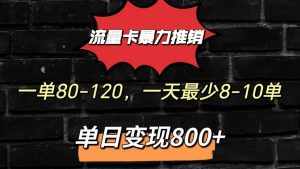 流量卡暴力推销模式一单80-170元一天至少10单，单日变现800元-泰戈创艺资源库