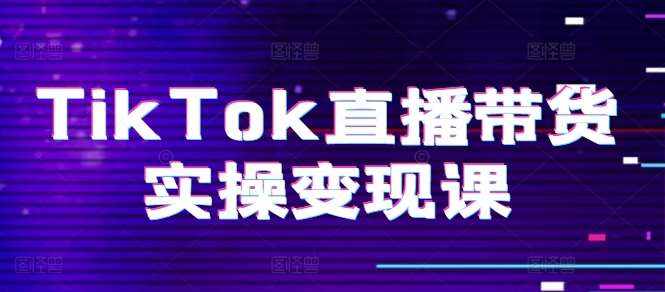 TikTok直播带货实操变现课：系统起号、科学复盘、变现链路、直播配置、小店操作流程、团队搭建等。-泰戈创艺资源库
