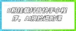 0粉挂载抖音快手小程序，AI换脸进阶课-泰戈创艺资源库
