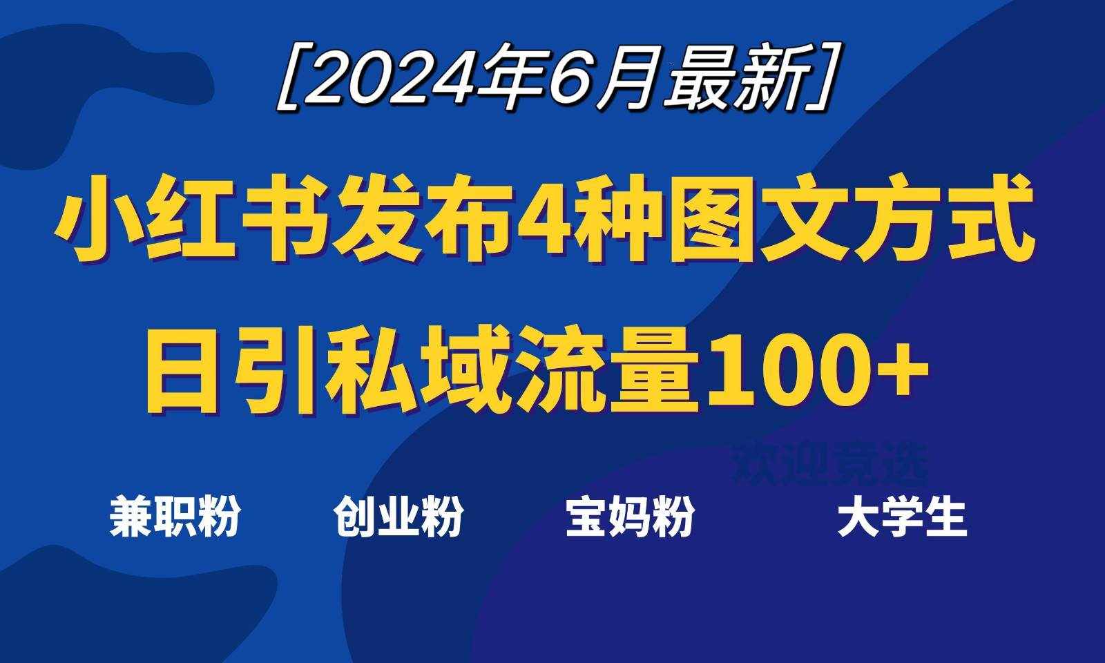 小红书发布这4种图文，就能日引私域流量100+-泰戈创艺资源库